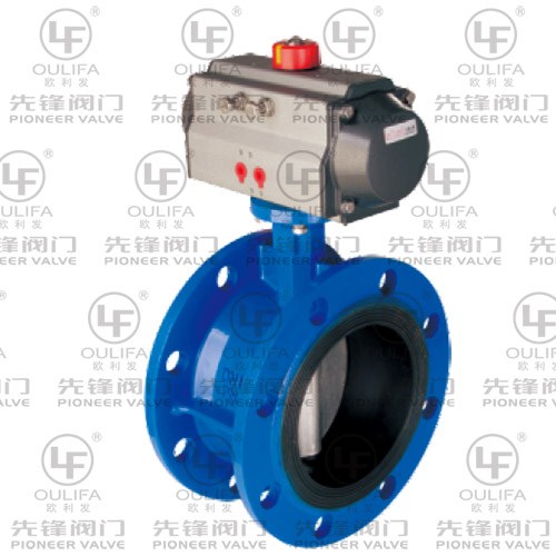 气动法兰蝶阀 D641X